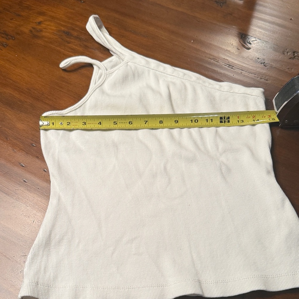 Anthropologie Cream Asymmetrical Camisole